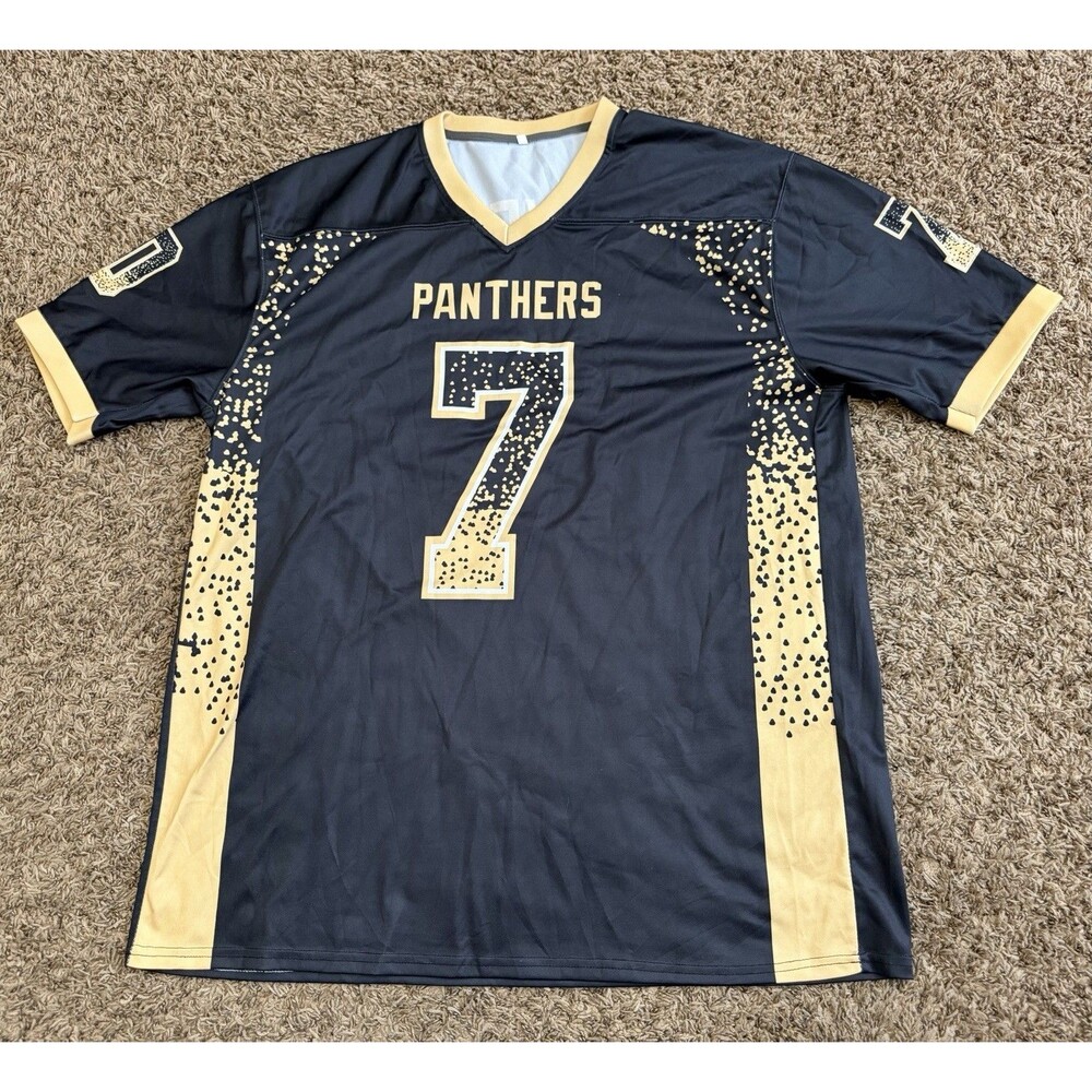 Unbranded Pittsburgh Pitt Panthers Jersey Black Gold #10 Powell Mens Size 2XL